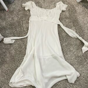 Hello Molly white midi dress- worn once